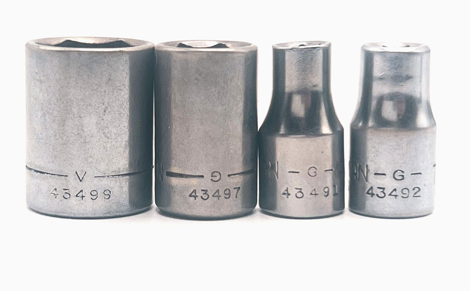 4-Piece Craftsman 6 Point, 1/4 Drive SAE Shallow Socket Mixed Lot