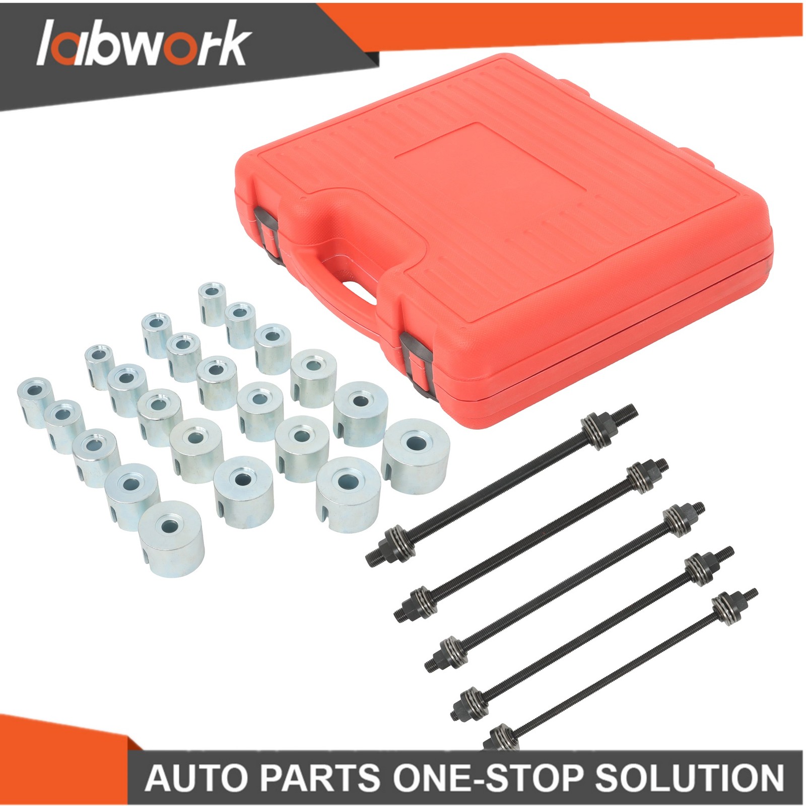 Labwork 27Pcs Press and Pull Sleeve Kit Bush Bearing Removal Insertion Tool