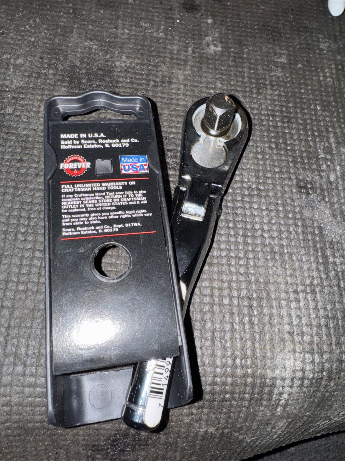 Sears Craftsman USA Nos 3/8” Drive Stubby Flex Head Ratchet 44834 Full Polish