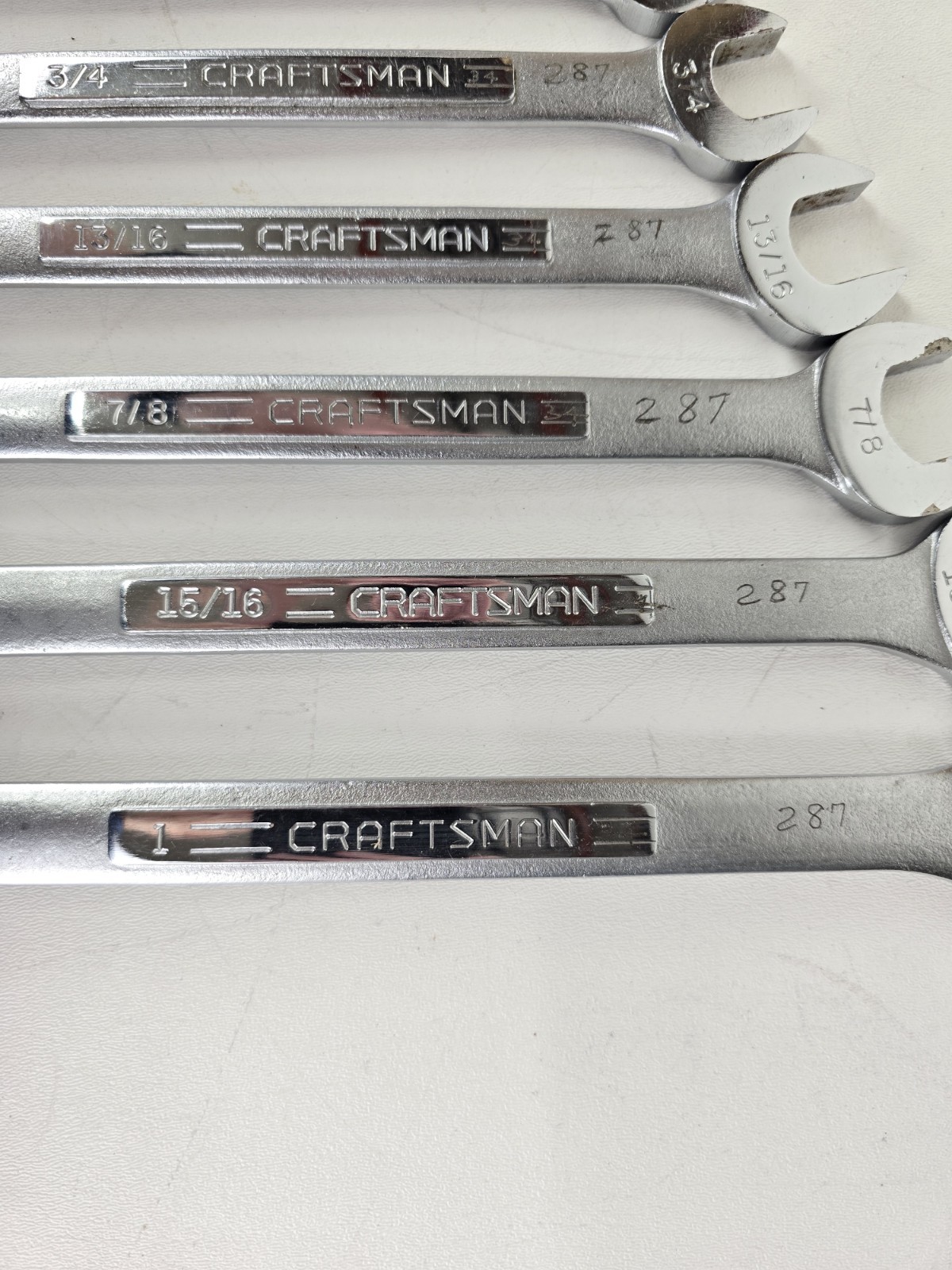 CRAFTSMAN 12PT SAE Combination Wrench Set 1/4″ to 1″ -V- & -VV- 14 pieces USA