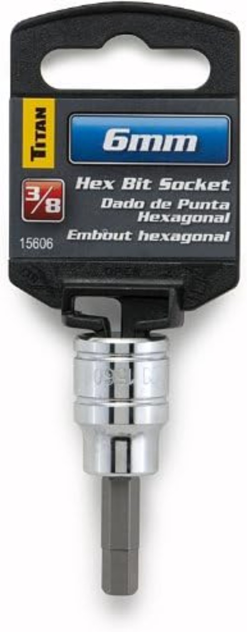Durable 3/8-Inch Drive Hex Socket – 6mm S2 Steel with Corrosion-Resistant Finish