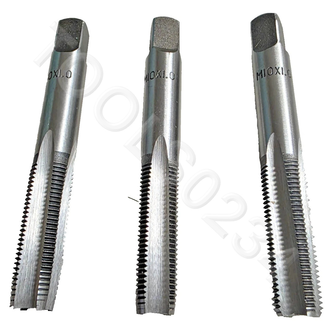 2738 M10 x 1.0 CS Tap Set 3 Piece Irwin Hanson Taper Plug Bottom Carbon Steel