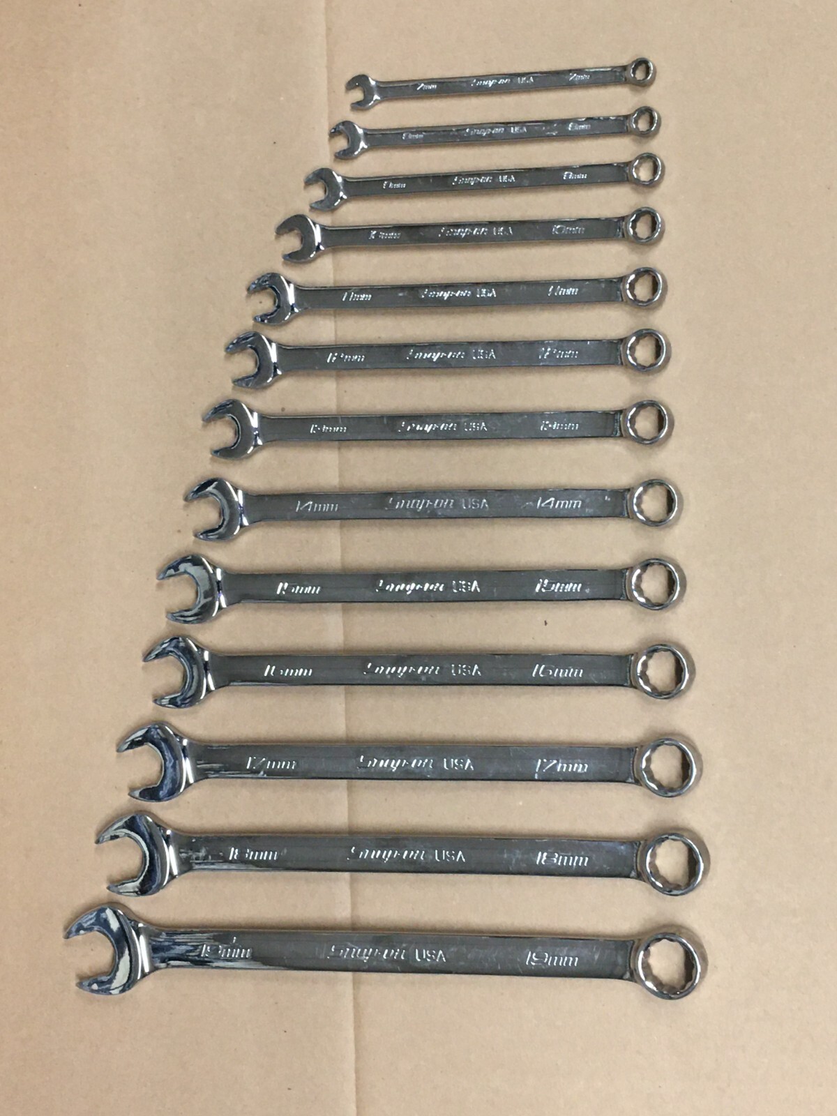 Snap On 13pc Metric Wrench Set – 7mm-19mm – Flank Drive Plus – Slightly Used