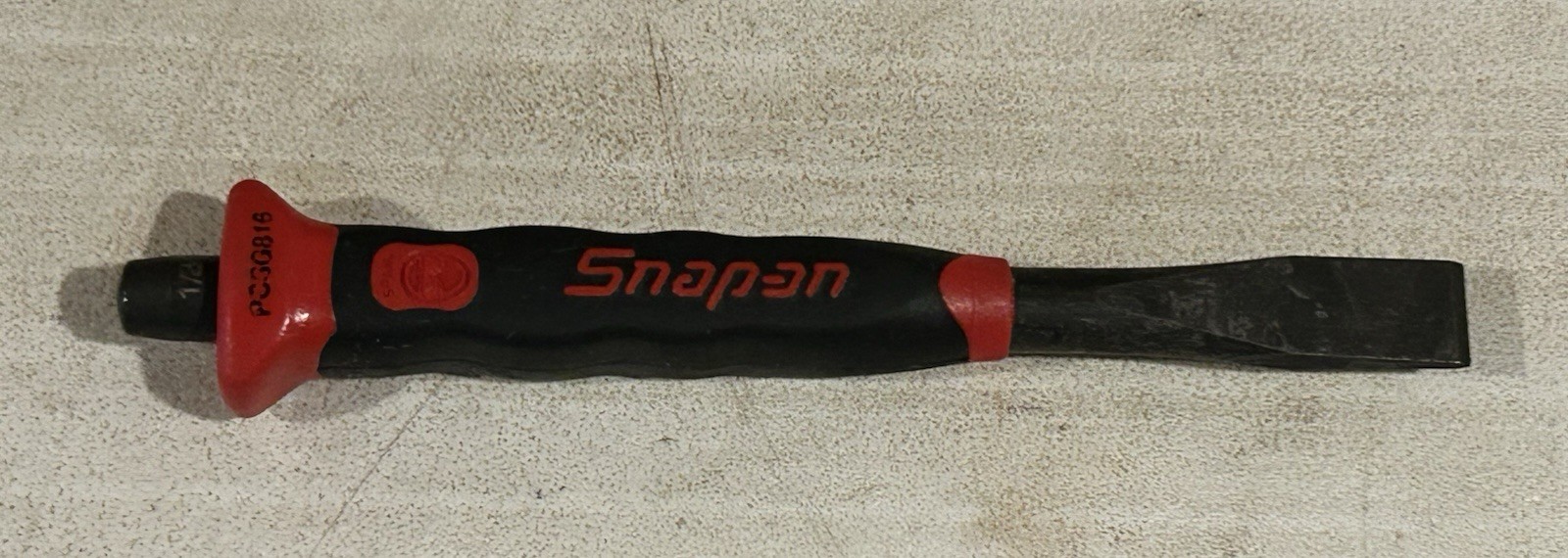 NOS. Snap-on Tools Soft Grip 1/2″ Flat Edge Chisel PCSG816R RED