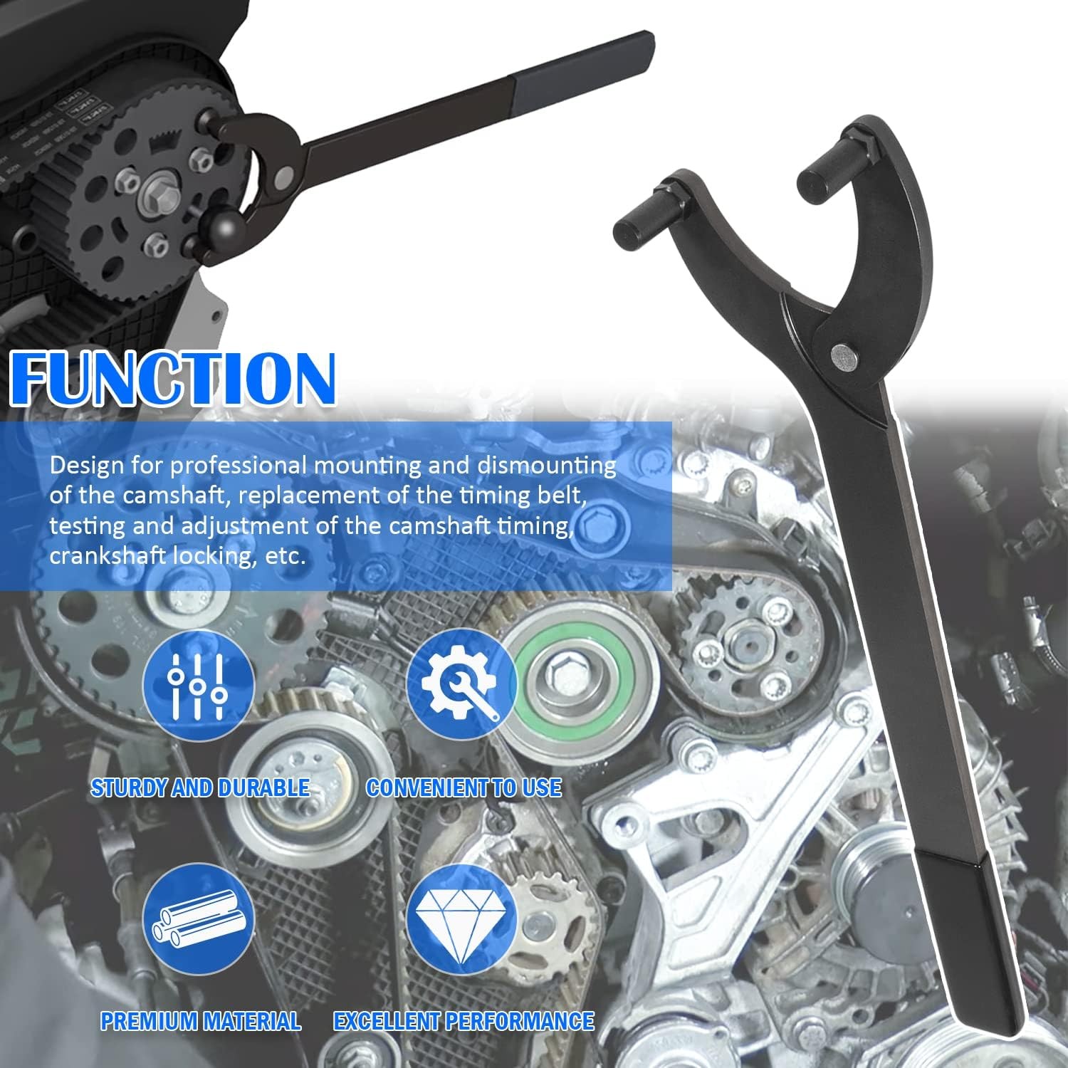 Car Timing Belt Change Wrench Tool for Audi V6, 3.2FSI 1.4 1.6 VAG 3036 T10172
