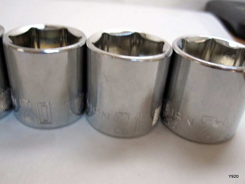 Craftsman set of 16pcs 6 point 6-10, 12-22mm MISSING 11mm
