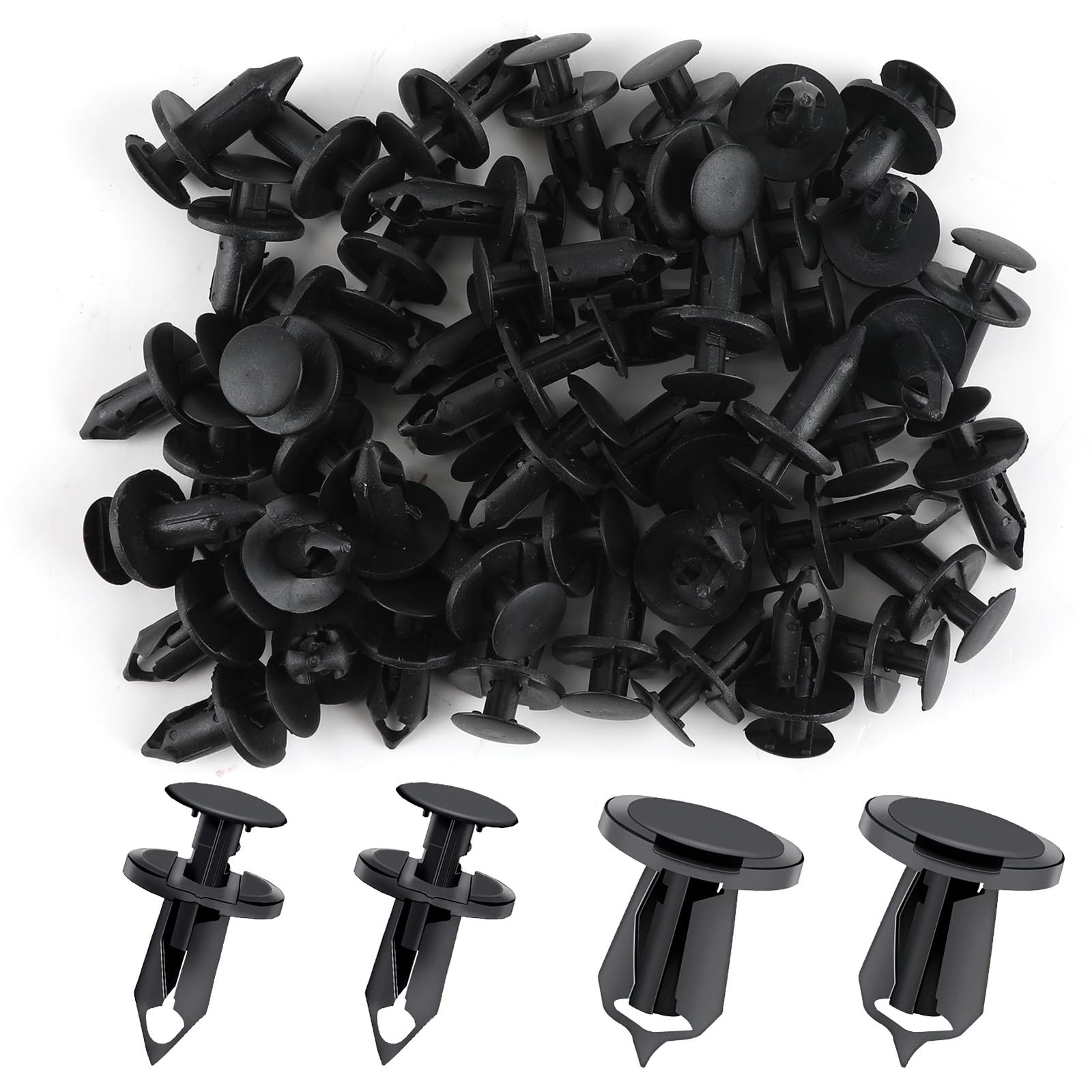 50Pcs Longer Trim Panel Fixing Clips for Carpet Lining,Universal Car Black