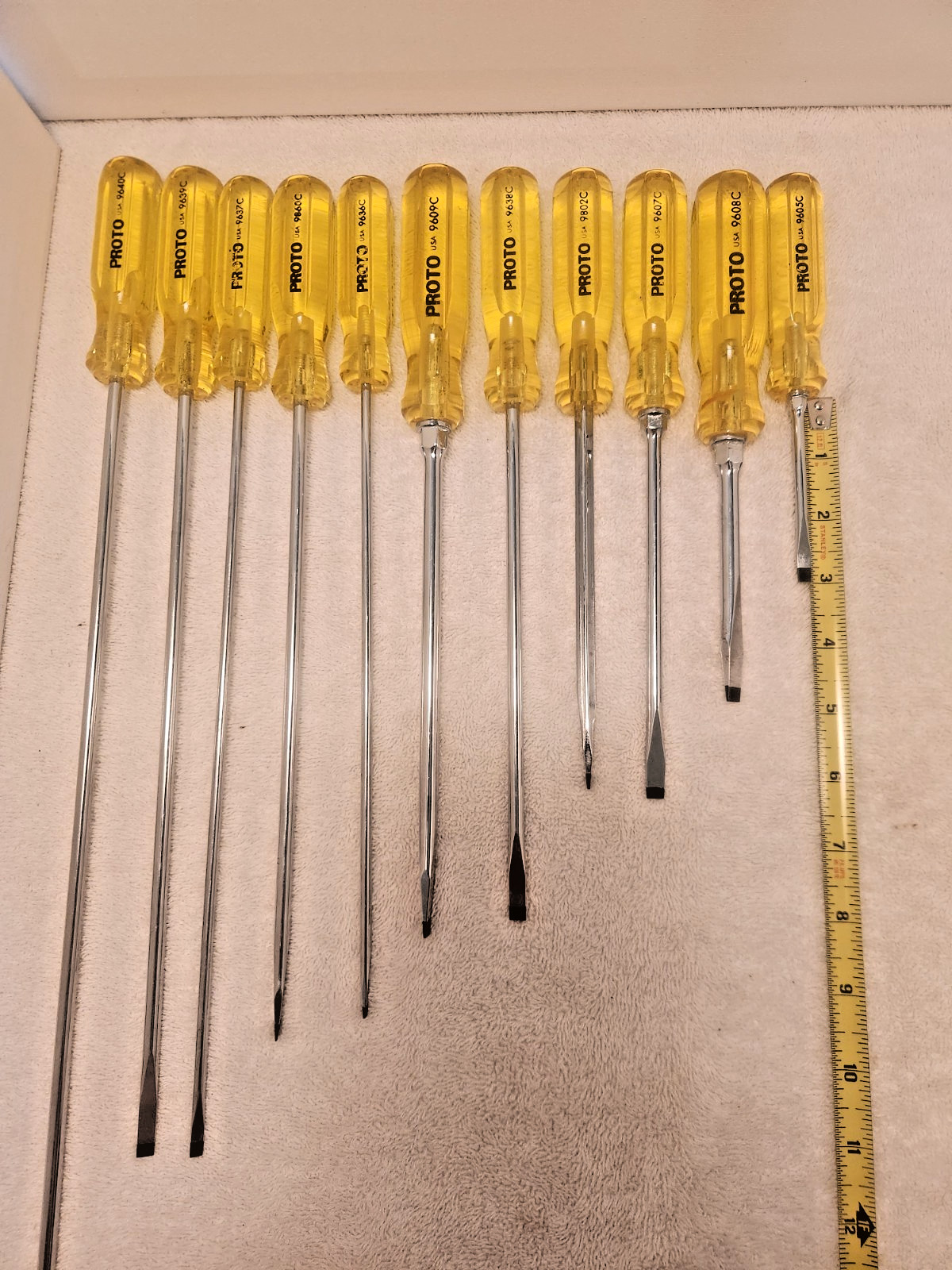 New Old Stock NOS Proto Screwdriver Set Black Tip Professional Grade Tools U.S.A