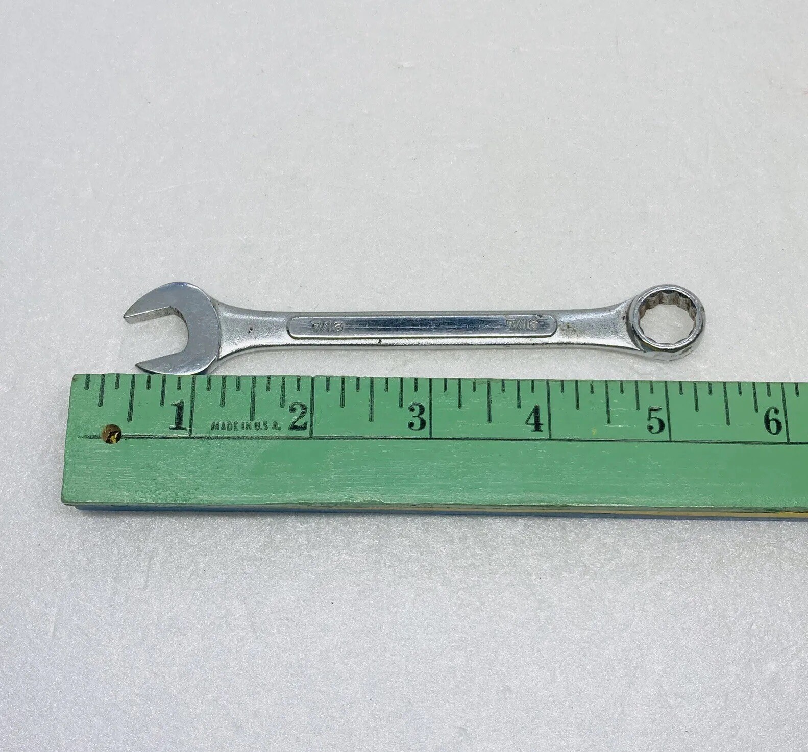 Vintage Forged Alloy Steel Wrench Tool 7/16” Japan Made 5.25” T1