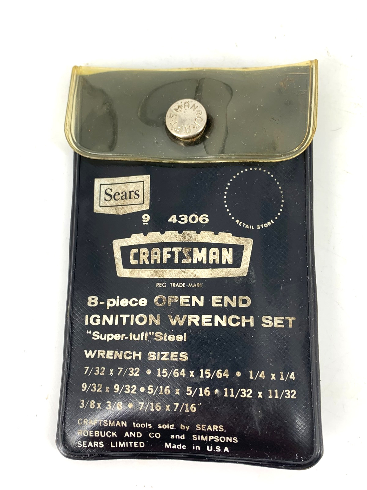 Craftsman (8) Piece Open End Ignition Wrench Set PN 4306