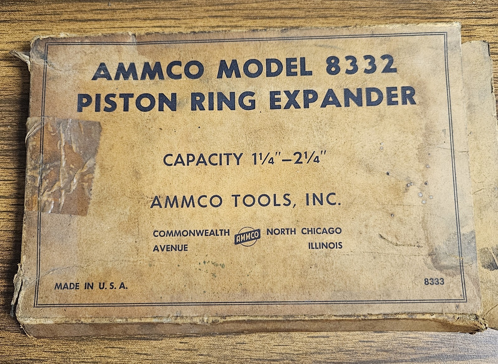 AMMCO Model 8332 Piston Ring Expander 1-1/4 To 2-1/4” North Chicago Illinois USA