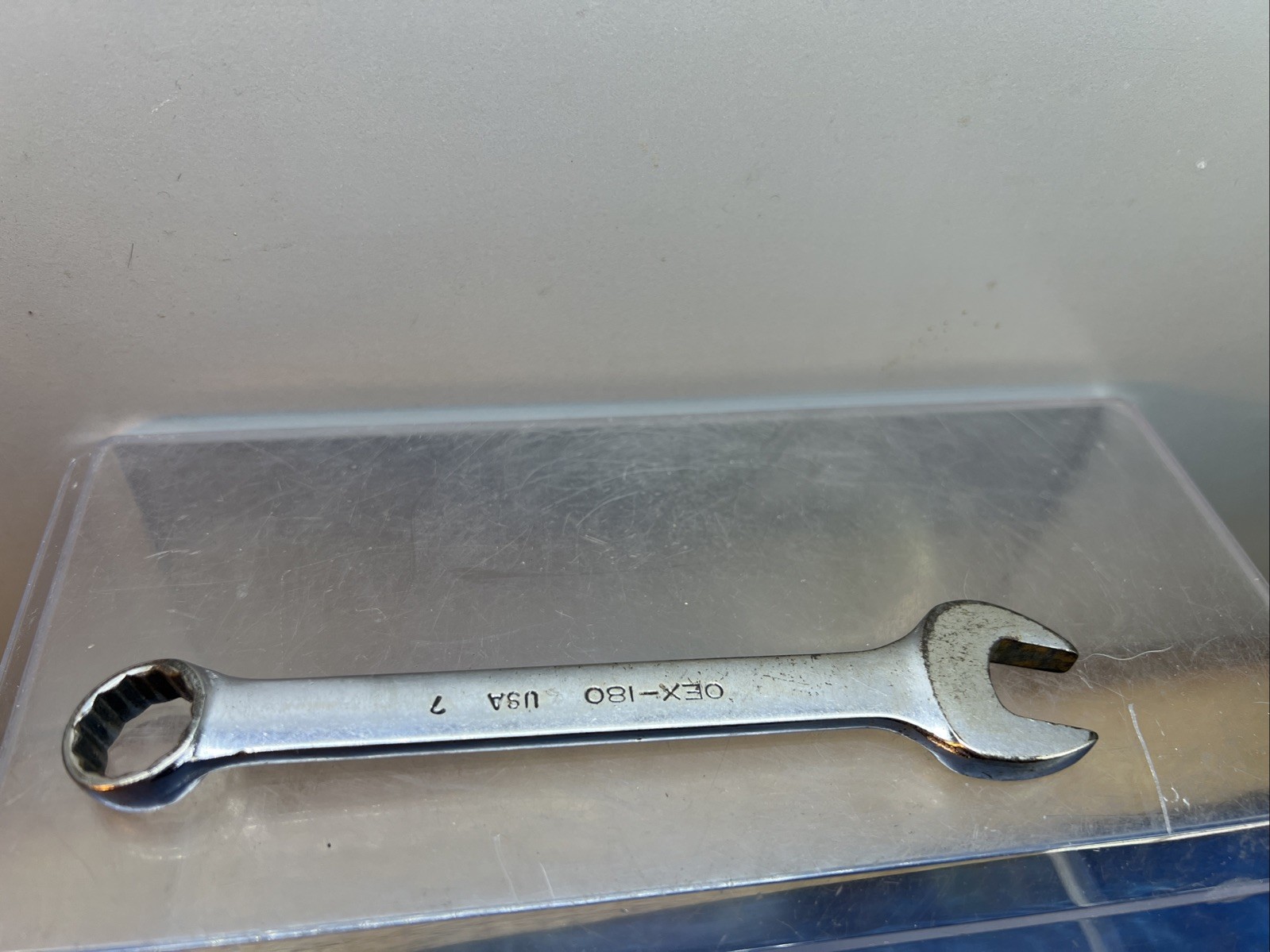 Snap-On OEX180B 9/16″ 12-Point «Short» Combination Wrench USA Newer Logo XLNT