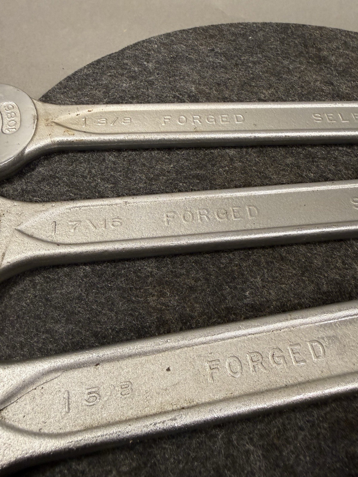 Indestro #1086 1087 & 1089 Vintage Large Combination Wrenches.1-3/8,1-7/16,1-5/8