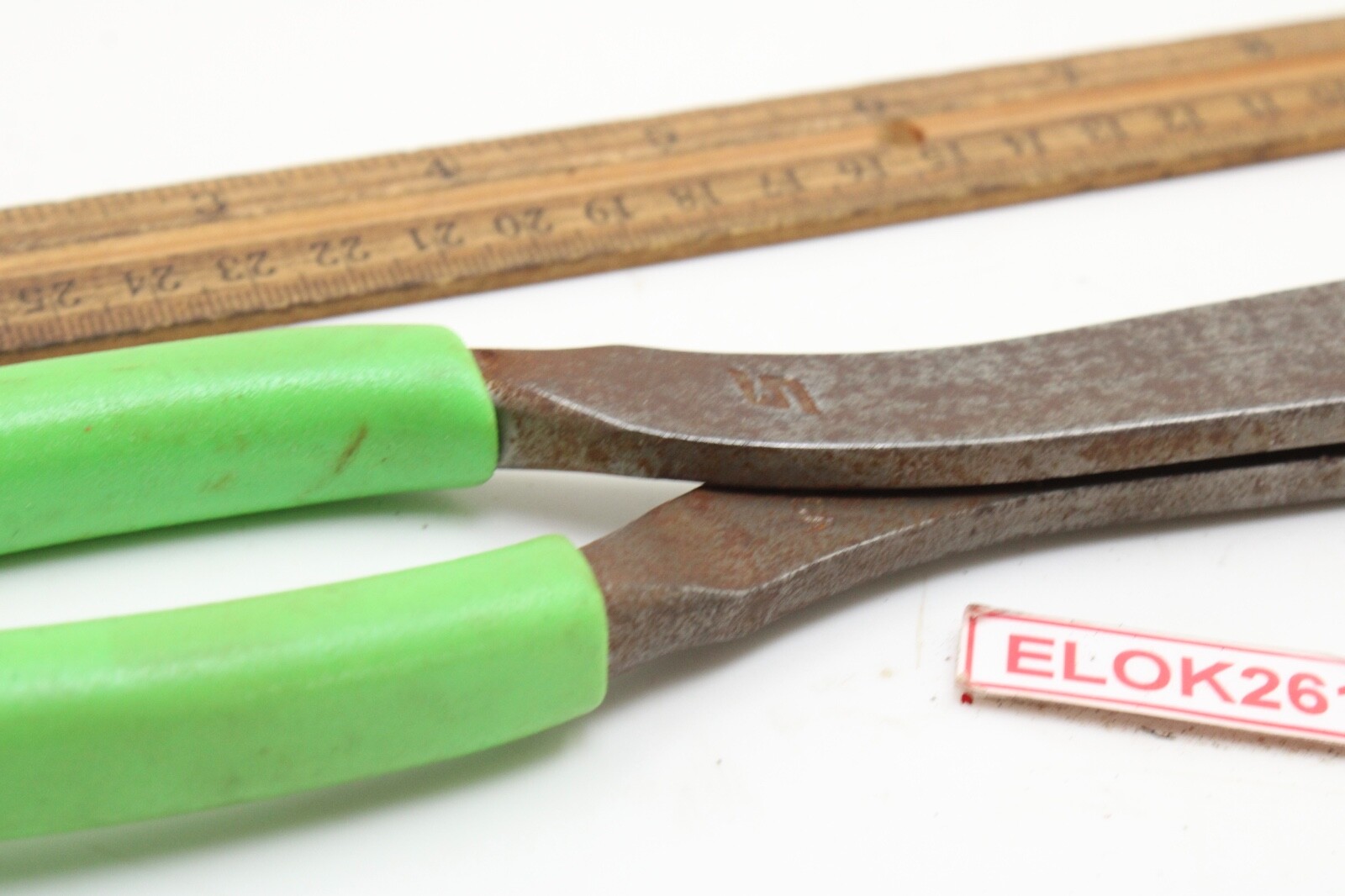 Snap On 312CF 11″ Heavy Duty Diagonal Green Rubber Handle Cutters USA