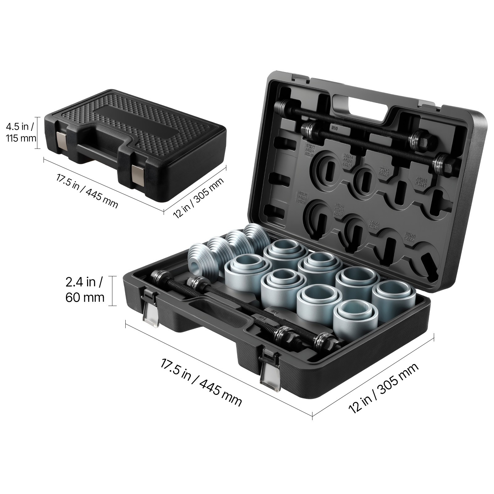 Pull and Press Sleeve Kit Bush Bearing Removal Insertion Tool Set 28 PCS