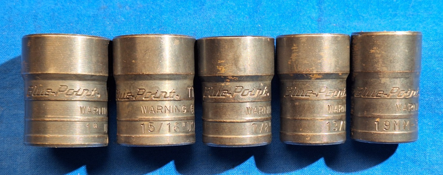 Blue Point 305TTWYA 5pc 1/2″ Drive SAE Shallow Twist Impact Socket Set 3/4″ – 1″