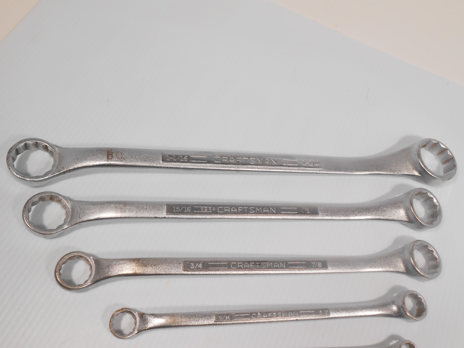 Vintage Craftsman SAE Double Box End Wrench Set 6pc. 3/8″-1 1/4″ -V-USA.