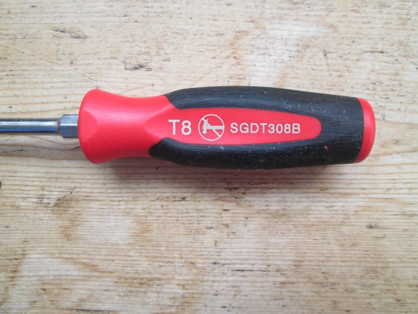 snap on torx t8 mini tip screwdriver classic red sgdt308b soft grip handle