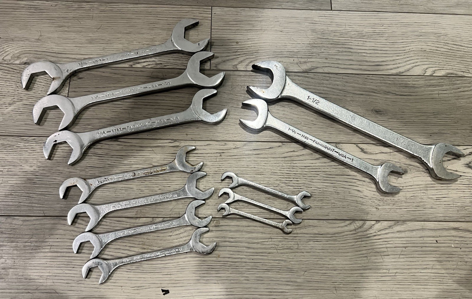 Fairmount USA 10pcs Four 4 Way Angle Open End Wrenches, 2 Open Ended