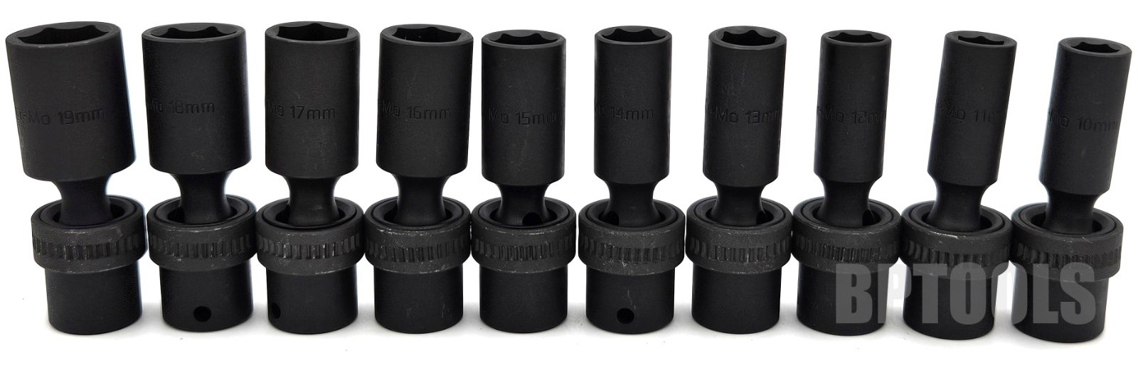 10pc 3/8″ Drive Universal Swivel Deep Impact (METRIC) Socket Set CR-MO