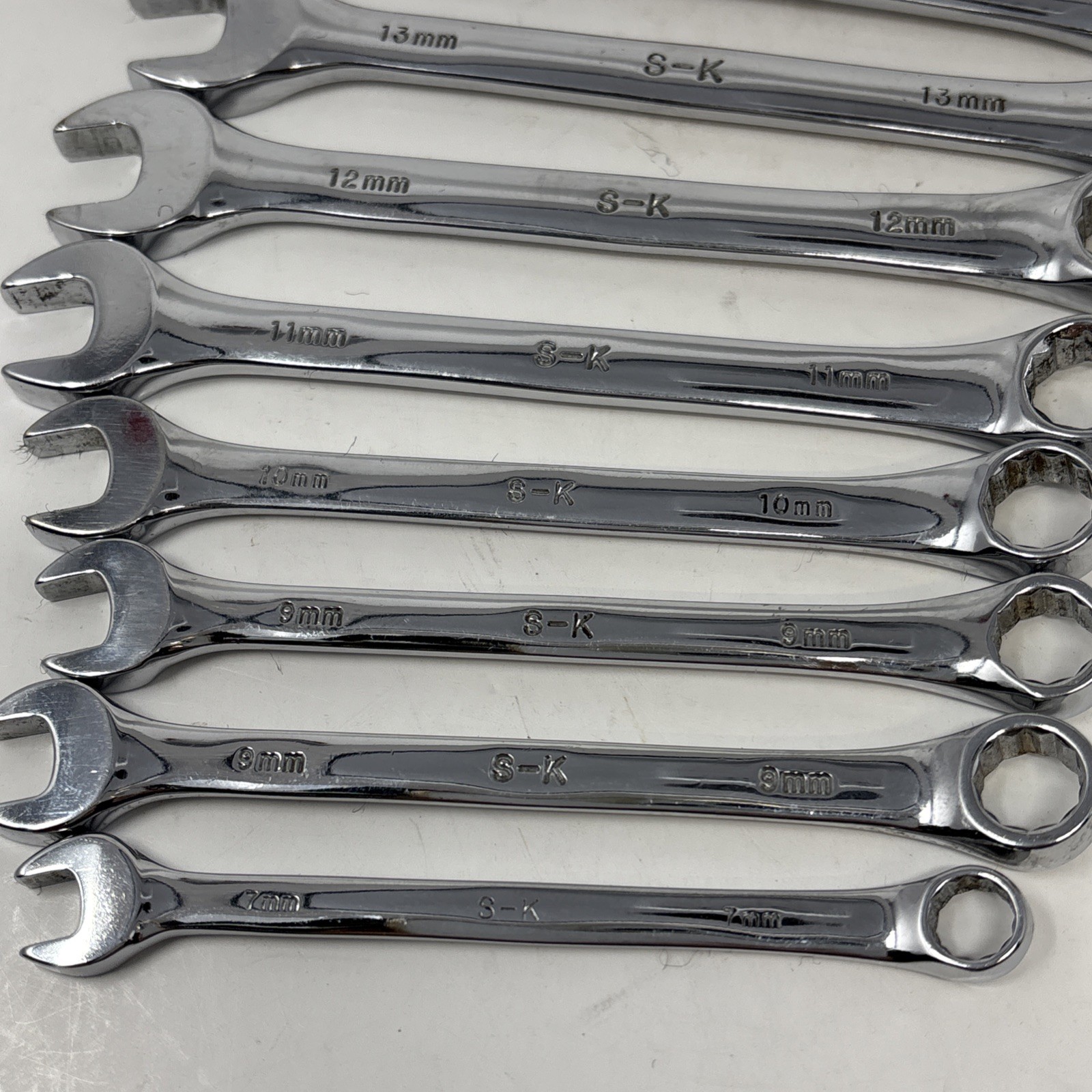 SK S-K Tools 14 Pcs Metric Combo Wrench Set SuperKrome Polished 7MM to 22MM READ