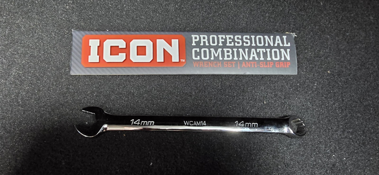 ICON Professional Combination Wrench Anti-slip Grip Metric 14mm WCAM14 New