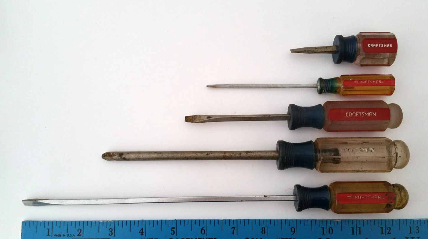 Craftsman Screwdriver 5 Pc Set Flat/Slotted and Phillips USA K313