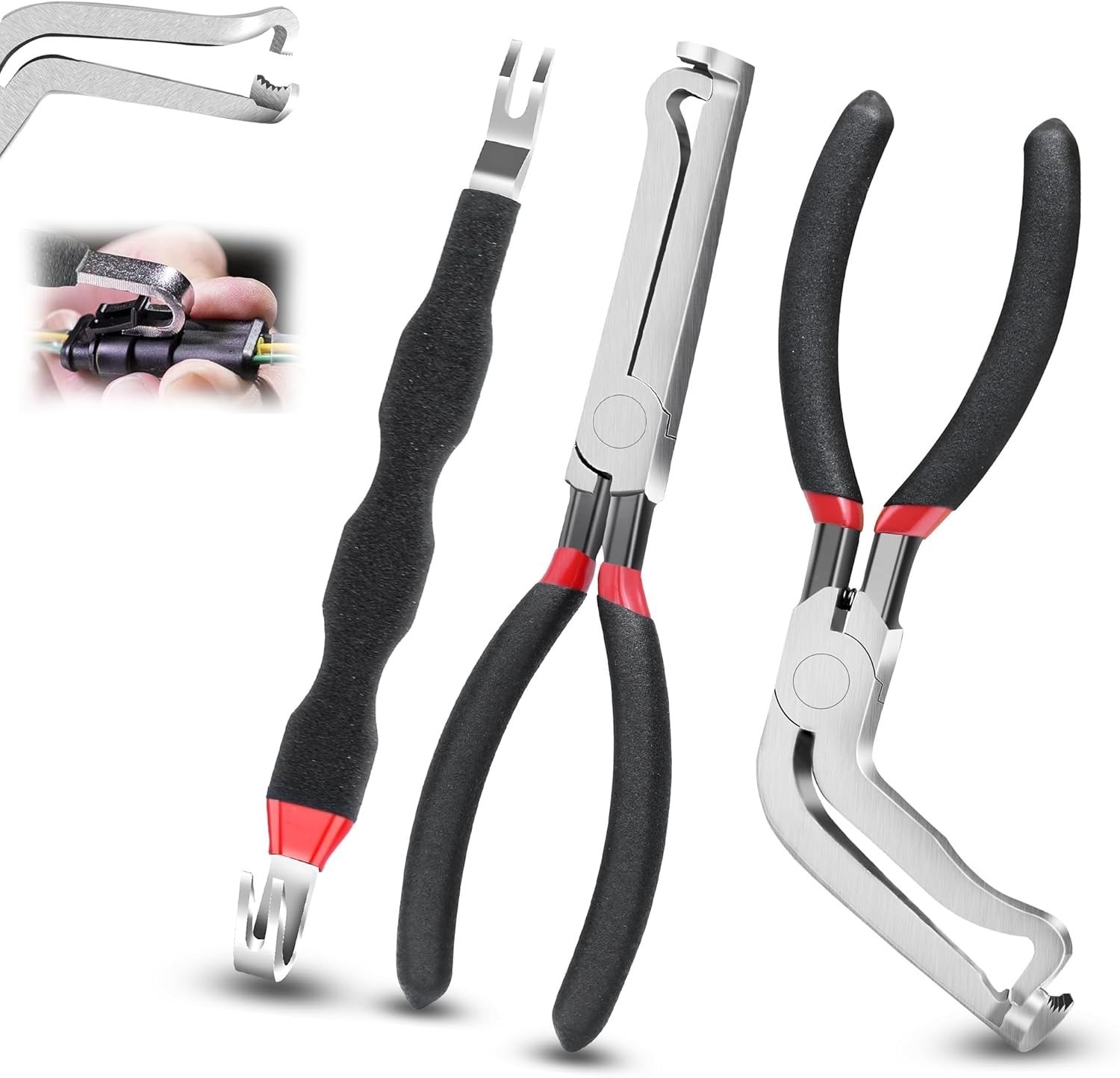 Electrical Disconnect Pliers Connector Separator Terminal Plug Removal Tool Kit