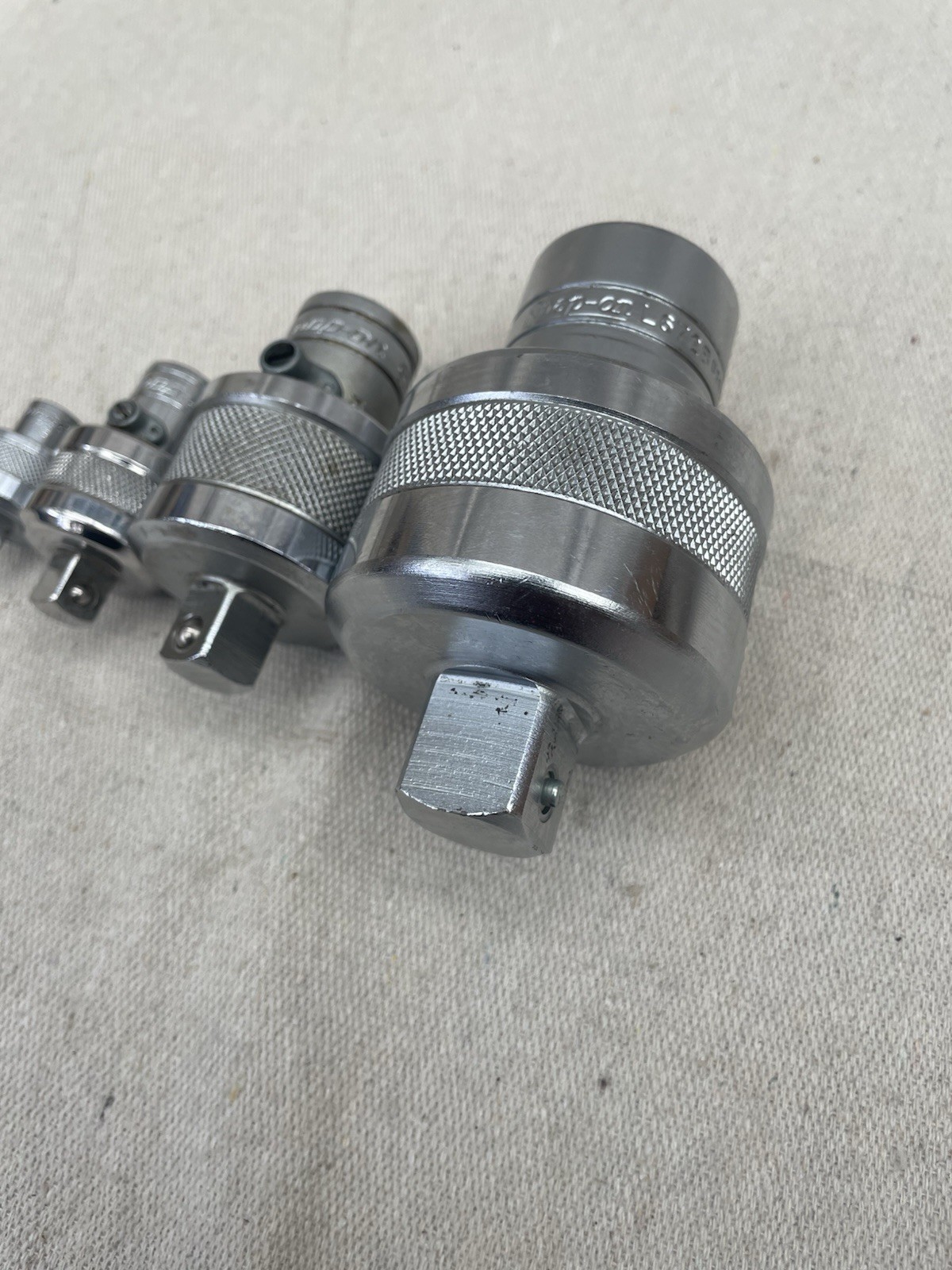 Snap-On TM67A F77A S77 L672B Ratcheting Breaker Bar Adapter Set 1/4 3/8 1/2 3/4