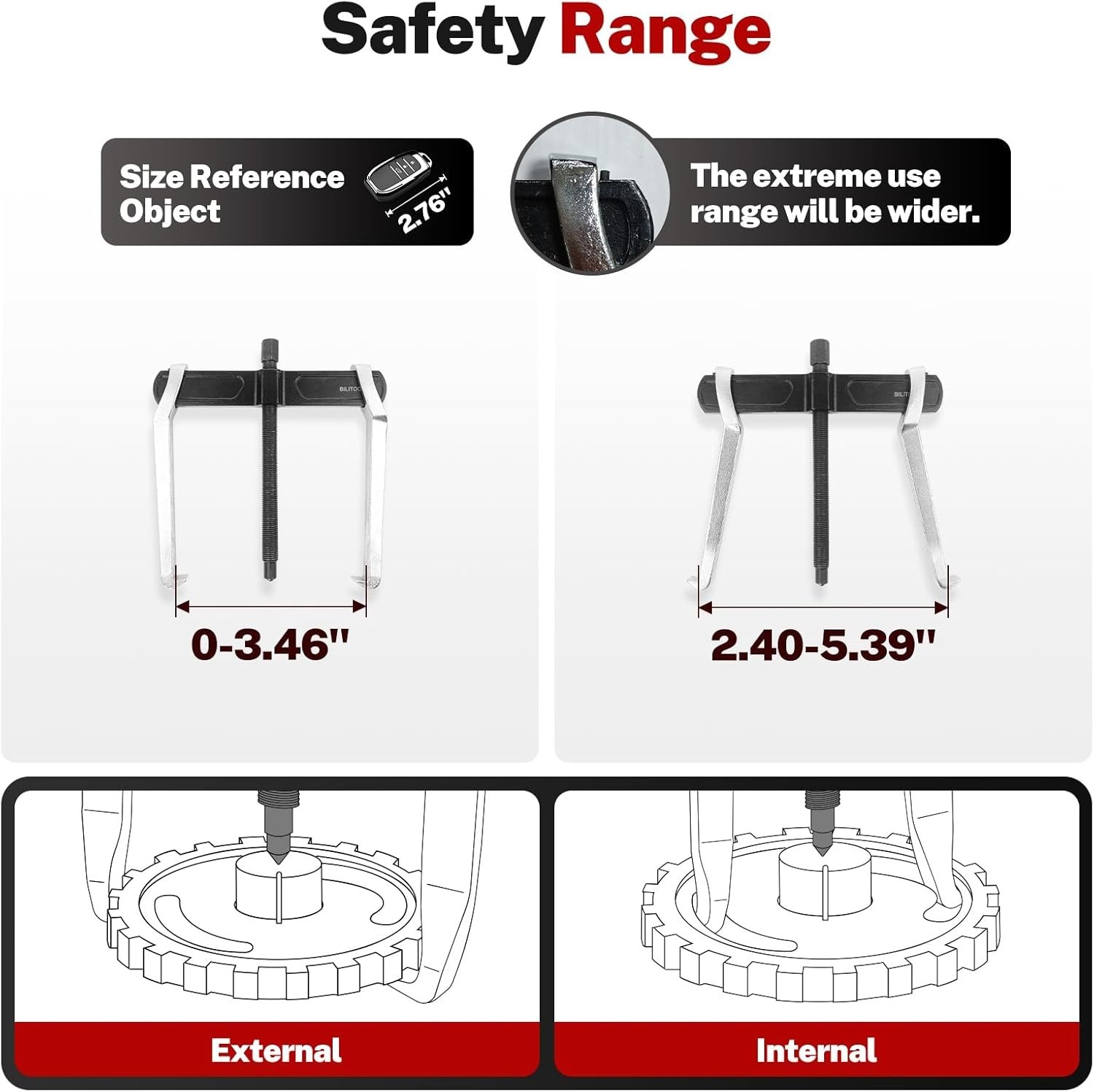 Heavy-Duty 3″ 2-Jaw Gear Puller – Perfect for Automotive & Machinery Use