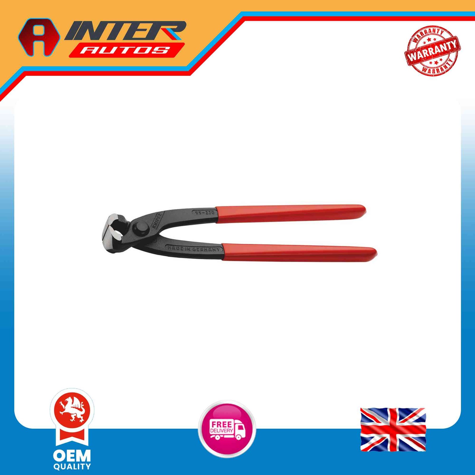 Draper KNIPEX 99 01 220 SB Concreters’ Nipper, 220mm 55564