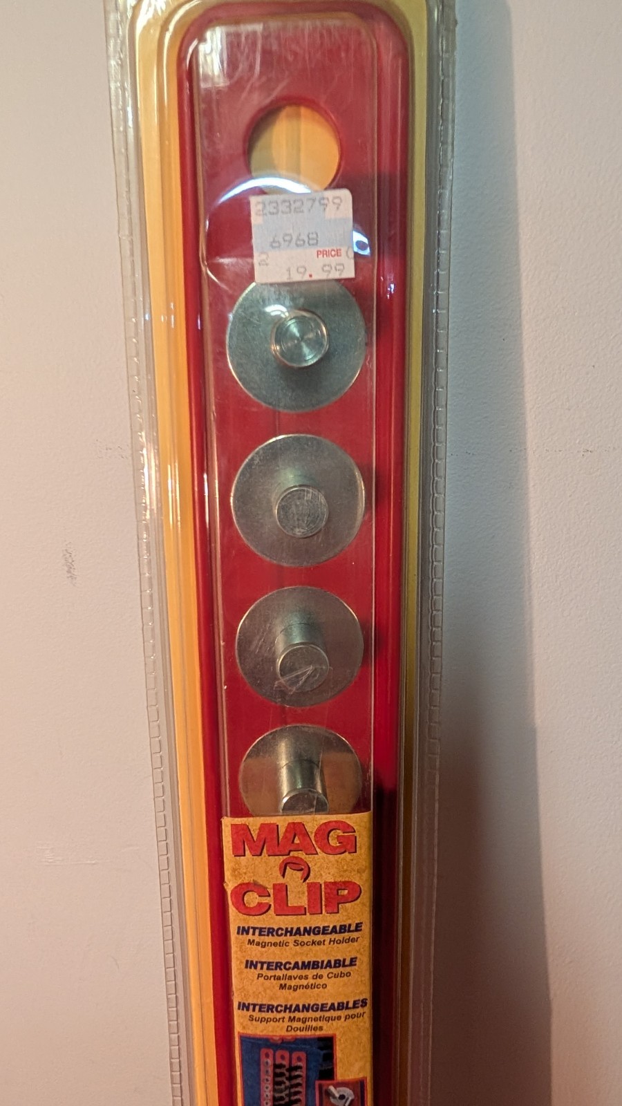 Meg Clip 1/2-in Drive 72405 Magnet Socket Holder 1/4 3/8 1/2 Shallow Deep Socket