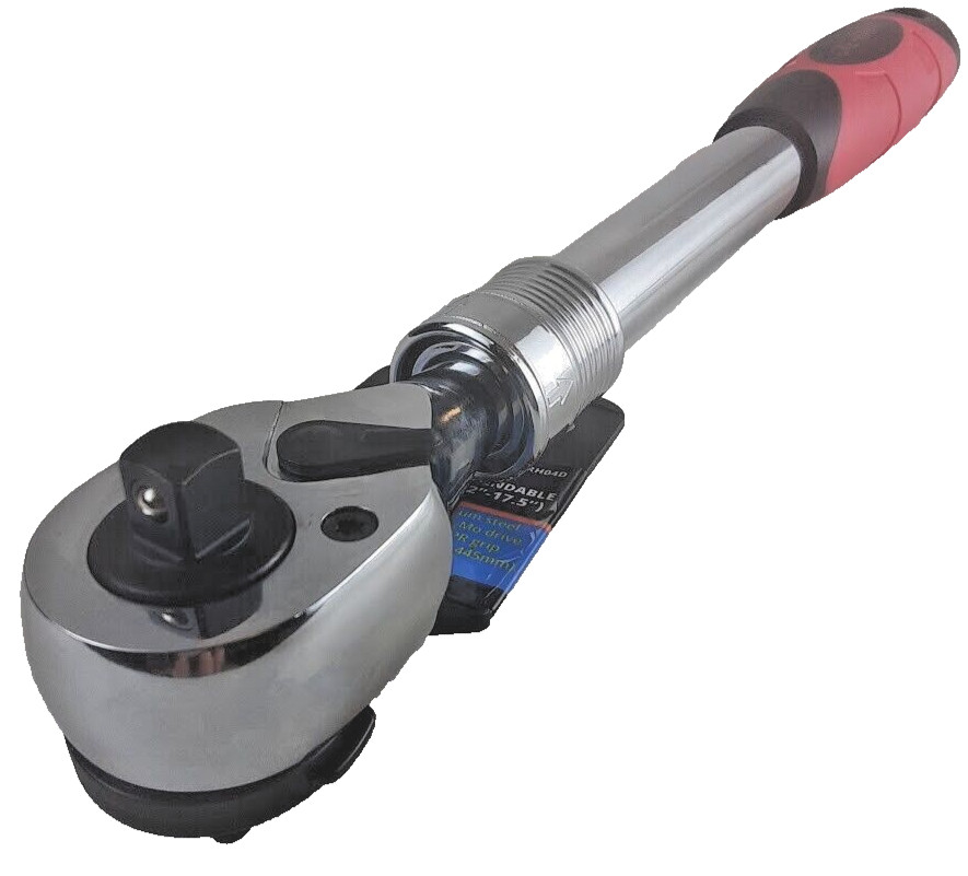 1/2″ x 3/8″Dual DR Head Extendable Ratchet Wrench 72 Tooth Handle ( 12″- 17.5″)