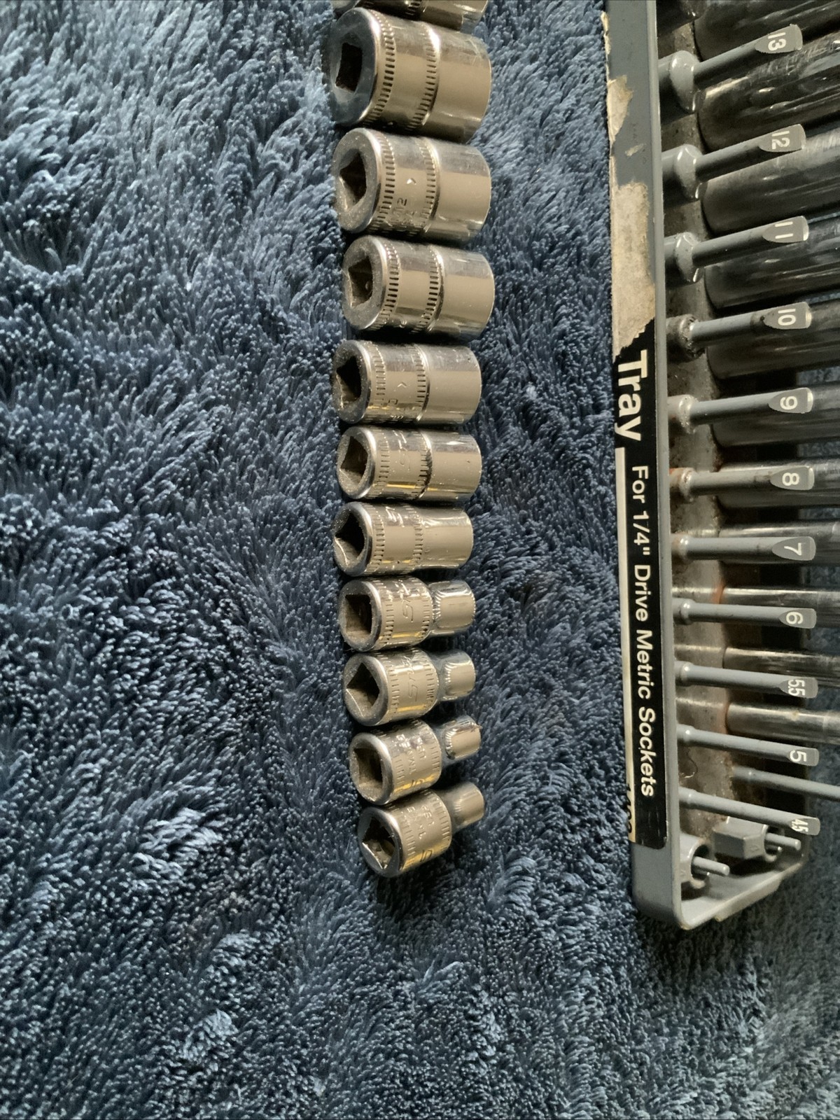 Snap On 1/4” Drive Shallow And Deep Socket Sets….5-14mm….each Set, 6pt…..