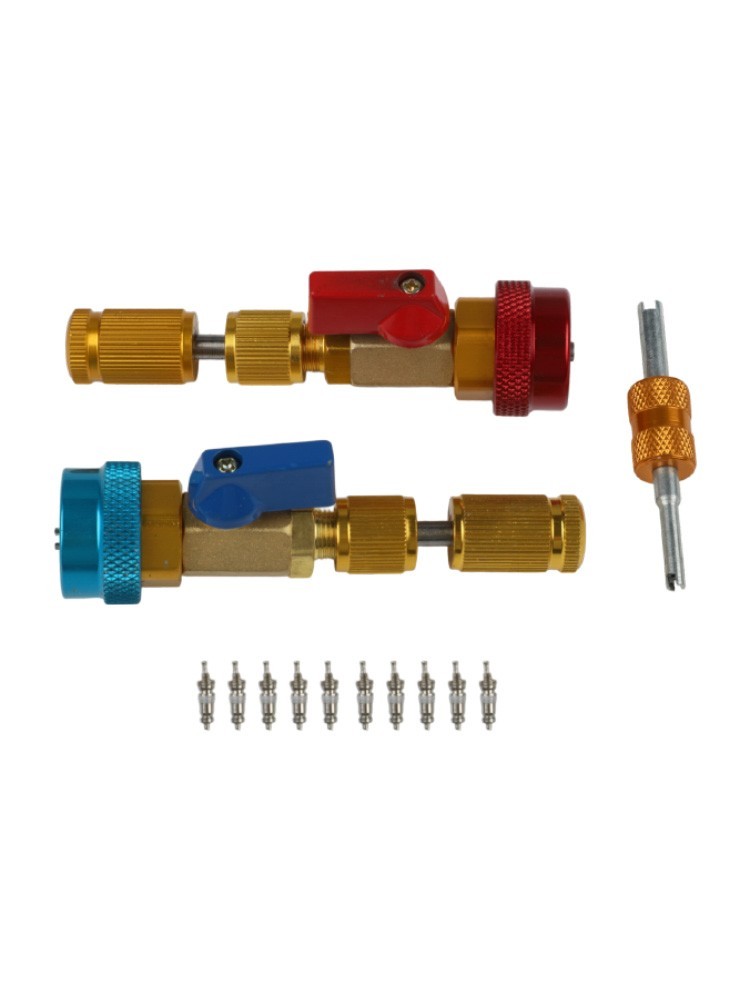 High and Low Pressure Quick Coupler Valve Core Remover for R134A Car AC Systems