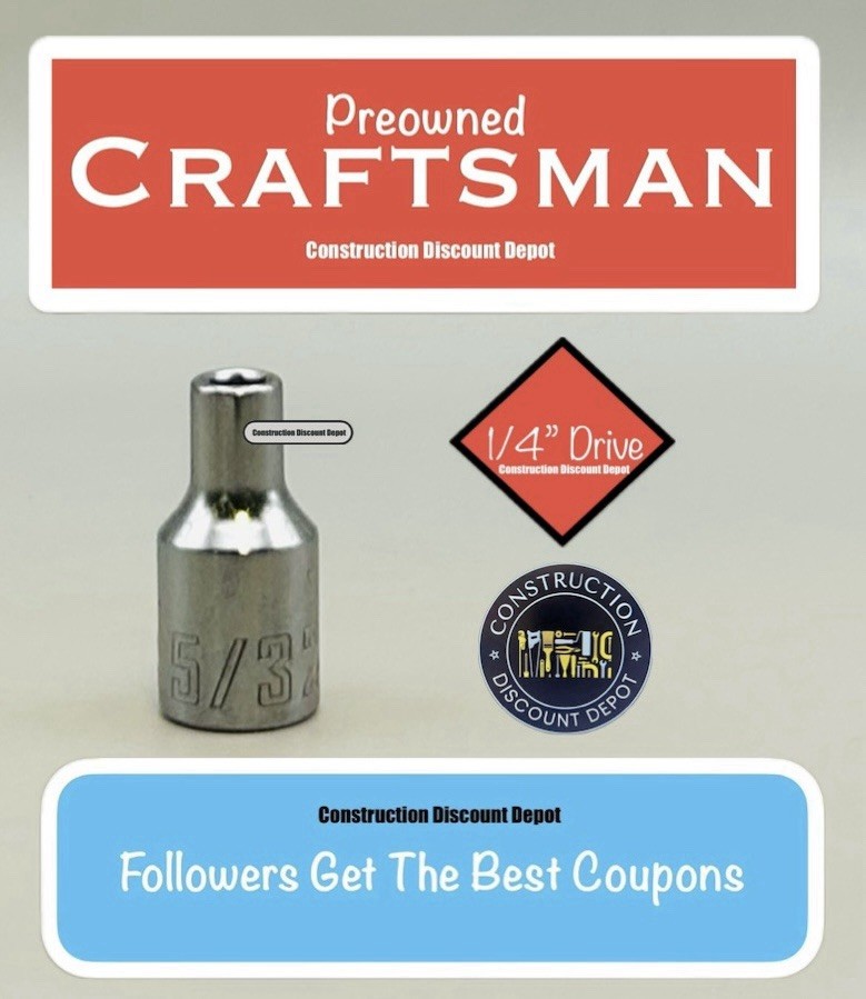 Craftsman CMMT43481 5/32″ 6 Point Shallow Socket 1/4″ Drive