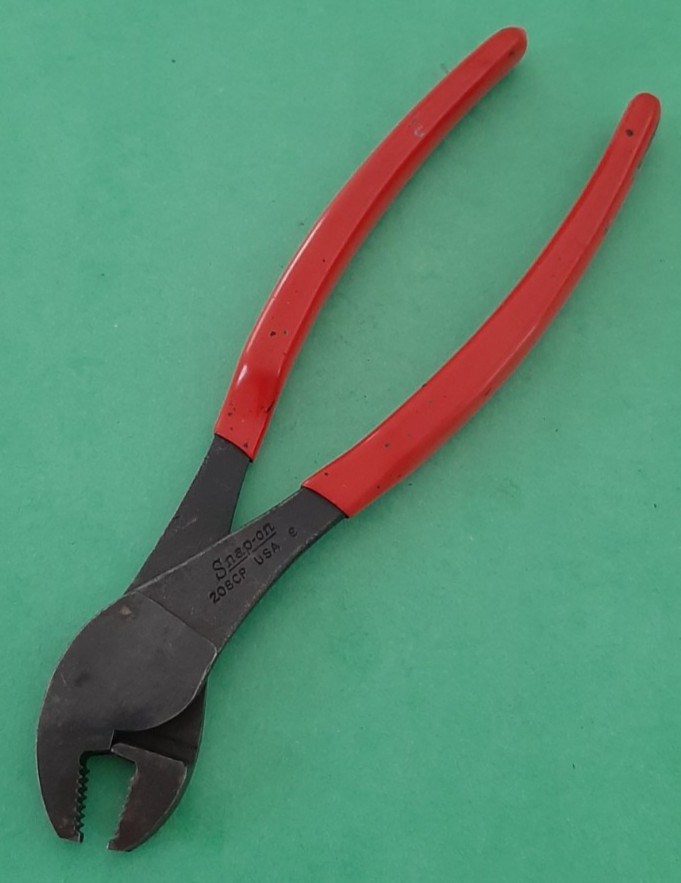 Snap-on Tools 208CP 8″ Angle Nose Battery Terminal Pliers USA Red Handle 629