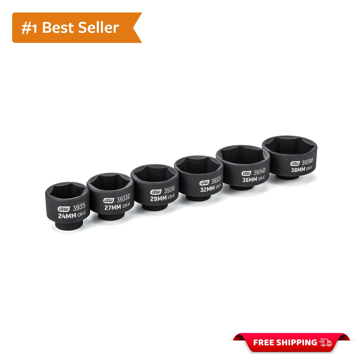 Corrosion-Resistant 6-Piece Oil Canister Socket Set with Fastener Drive Bit