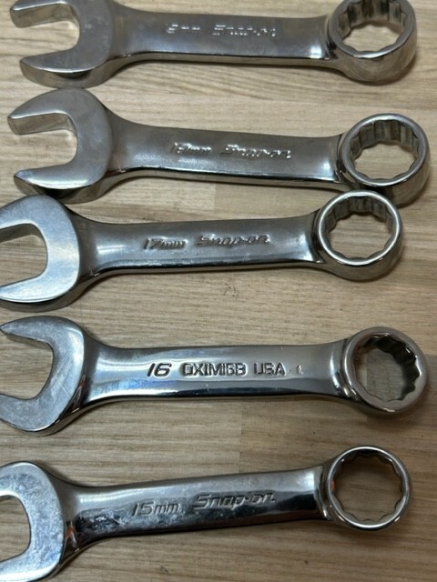 SNAP-ON 13 pc 12-Point Metric Flank Drive Midget Combination Wrench Set(7-19 mm)