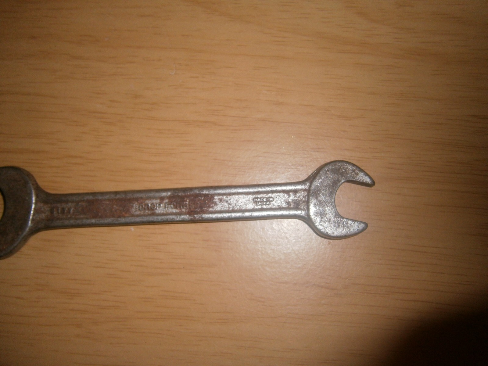 Vintage silver tone spanner. 3/4 & 5/8 ends.(E6c)