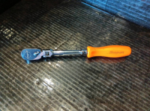 Snap-on Tools 1/4 Swivel Ratchet THLFD72 Orange Old hard Grip