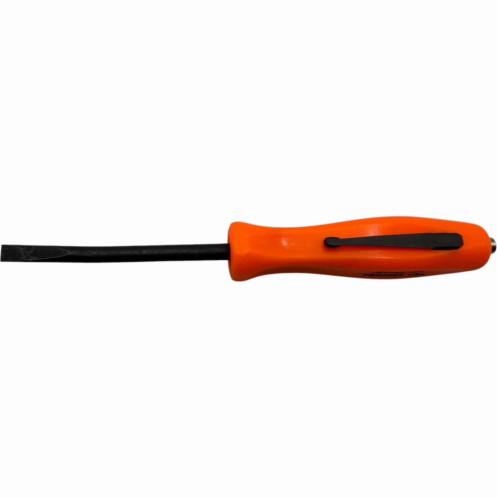 Snap On Tools Mini Magnetic Pocket Pry Bar Orange 5 inch Bent 45 Degree