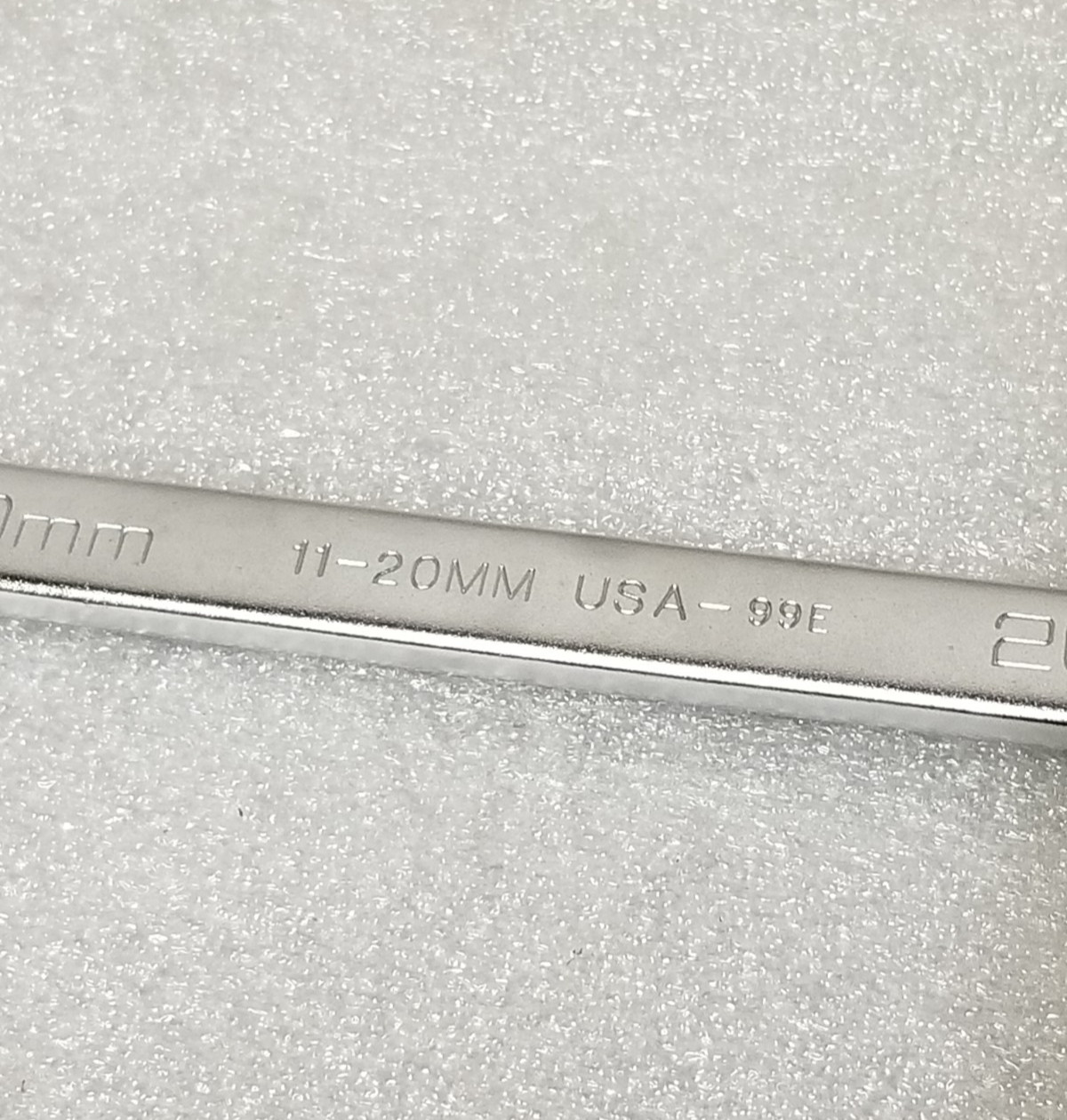Wright 11-20MM Combination Wrench 20mm 12-Pt 10-1/2″OAL Satin Chrome Made in USA