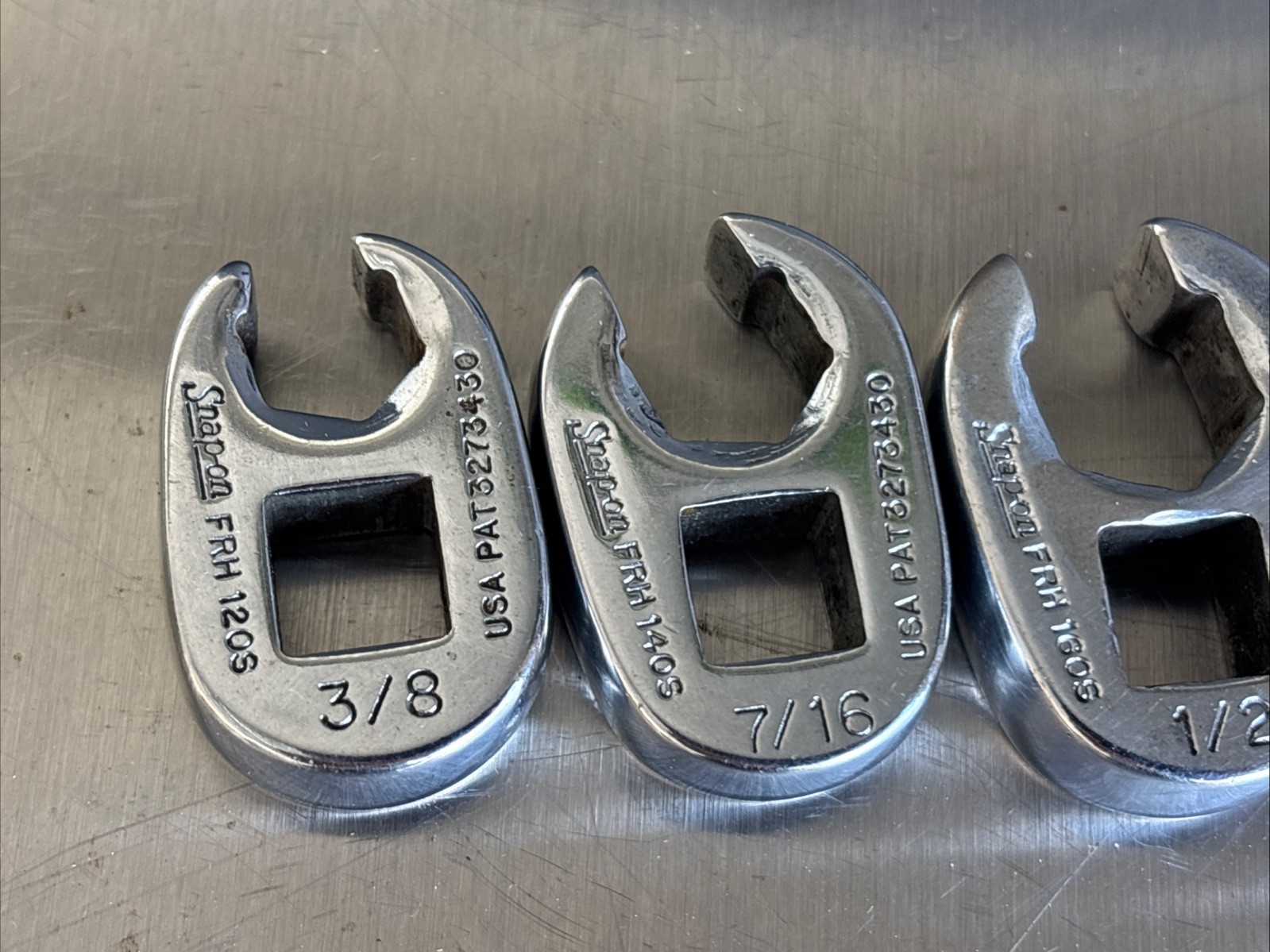 Snap-on Flare Nut Crowfoot Wrench Set (5) – 3/8” to 5/8” – FRH Series – USA