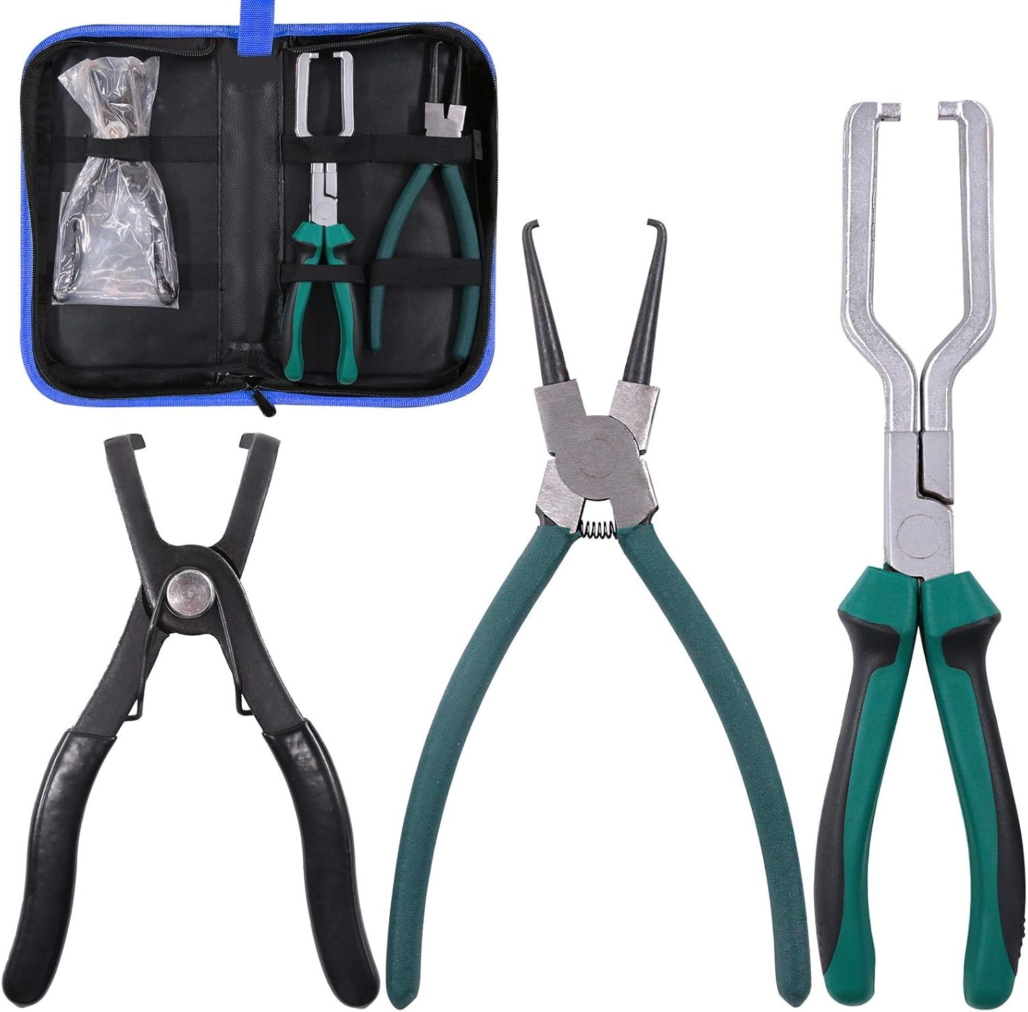 Essential 3-Piece Fuel Line Tool Set: 9-Inch Caliper & 80-Degree Pliers for Cars