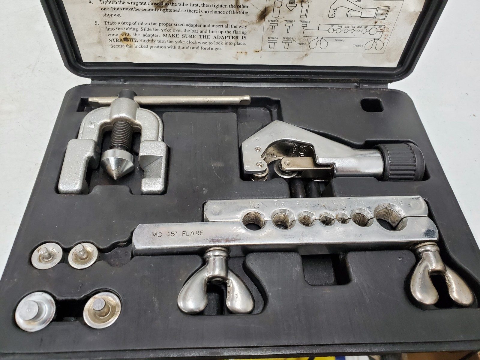 BLUE-POINT TUBE CUTTING AND DOUBLE FLARING TOOL SET #TF528E G38000625