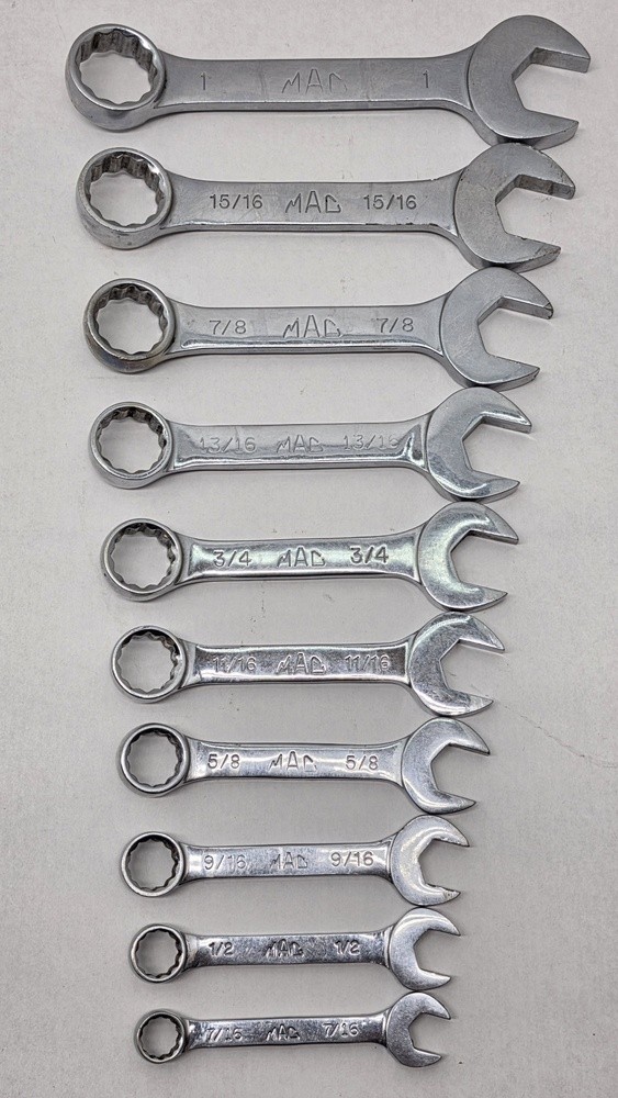 Mac 10Pc Stubby «Knuckle Saver» SAE Combination Wrench Set