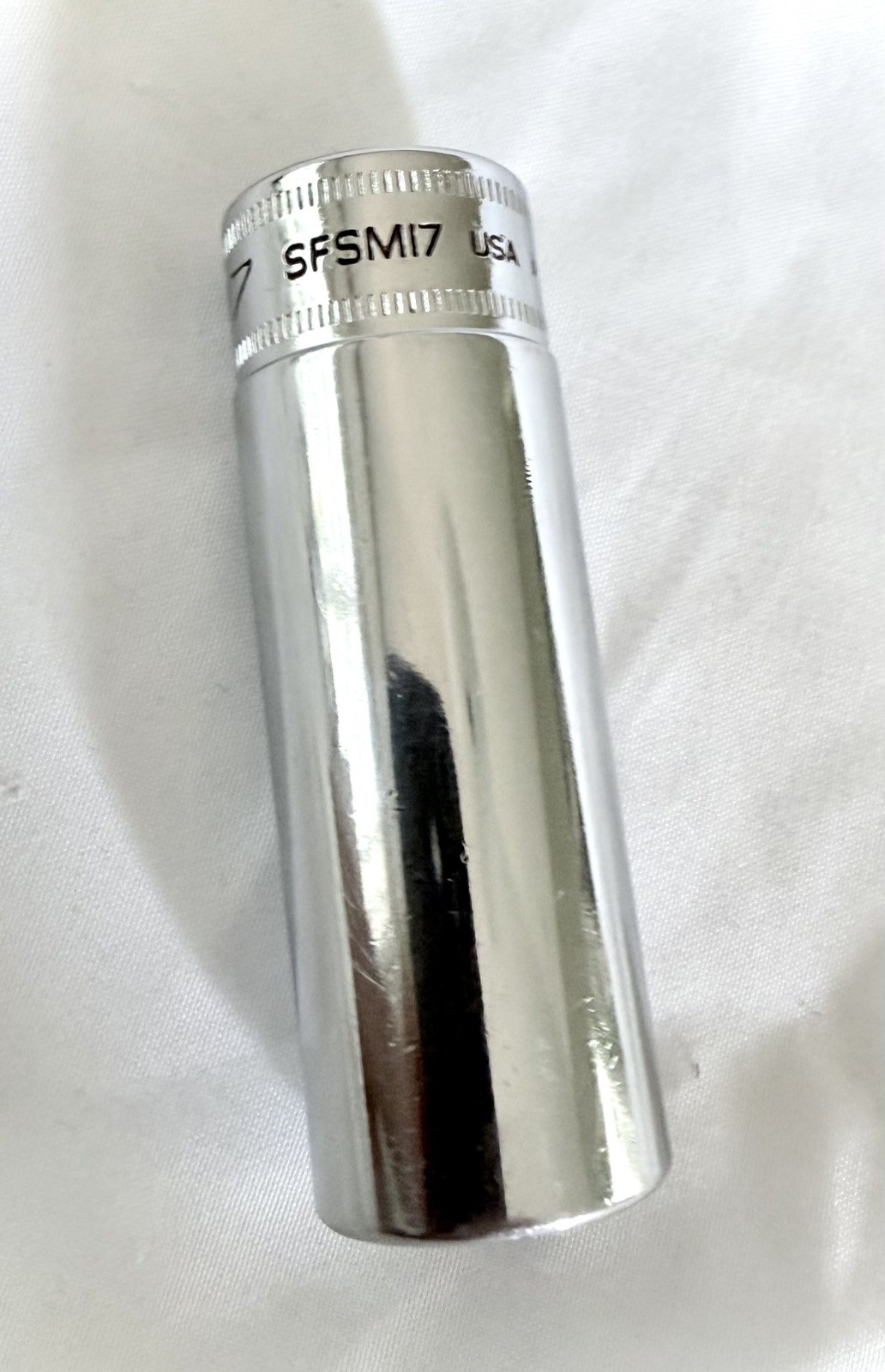 Snap-on Tools SFSM17 3/8″ Dr 17mm Metric 6 Pt Deep Chrome Socket USA
