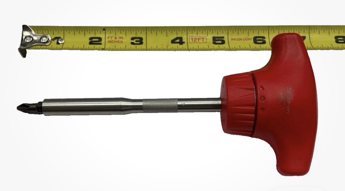 *NEW* Snap-on T-HANDLE Ratcheting Screwdriver, 4″ STUBBY ~ SSDMRT4R