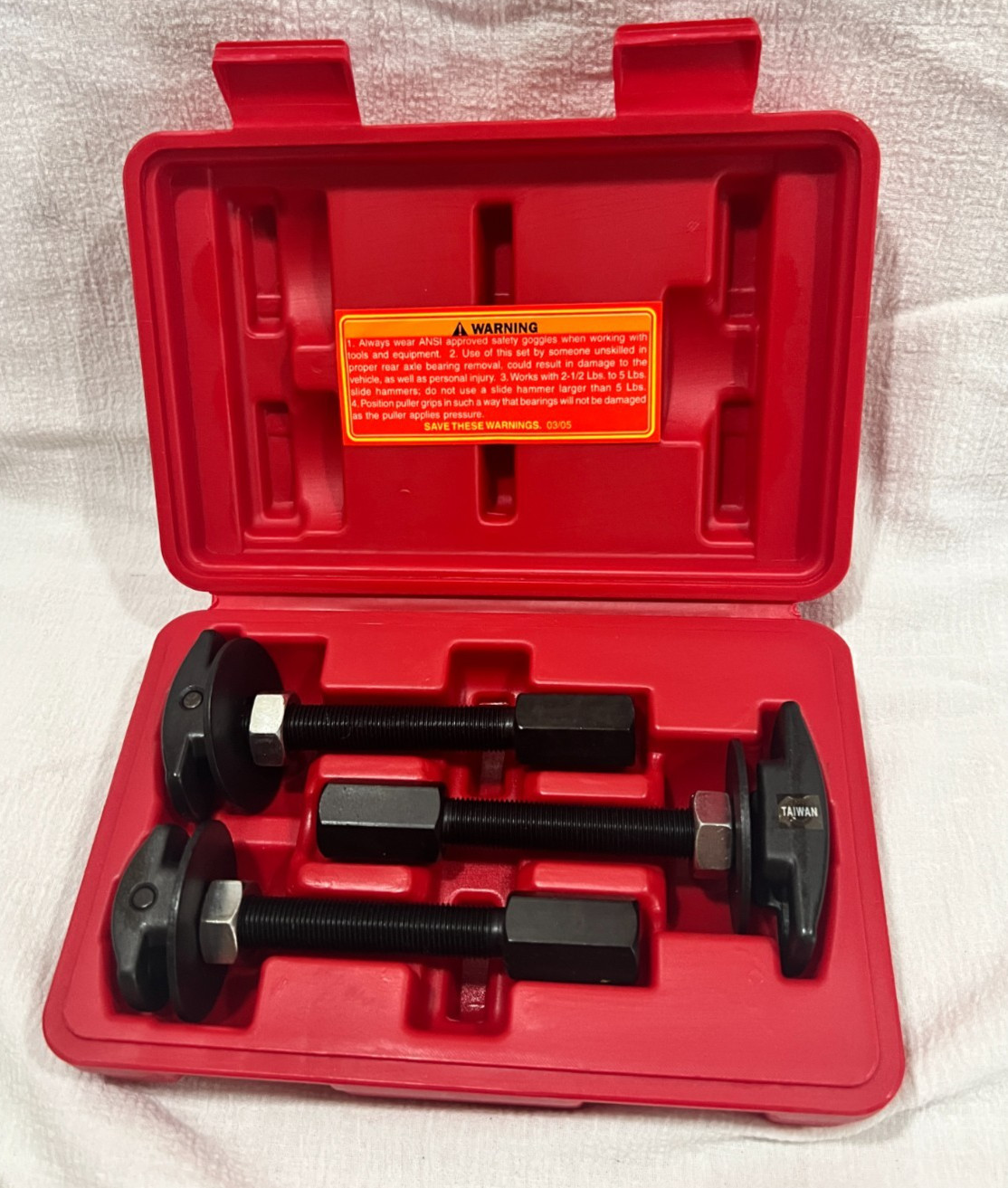 3 piece Rear Axle Bearing Remover Puller Slide Hammer set Pittsburgh 92884